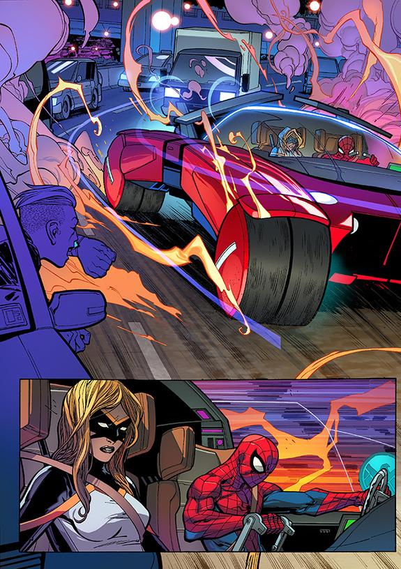 all-new spider-man issue 1 spider-mobile